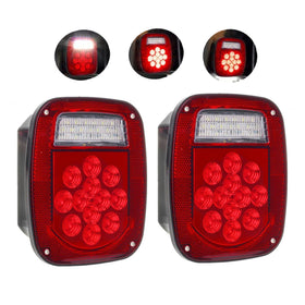 JZYZQBX front view dual-color tail light showing clear stop and reverse signals for safety
