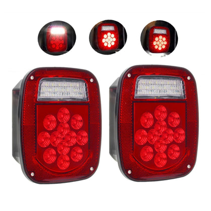 JZYZQBX front view dual-color tail light showing clear stop and reverse signals for safety