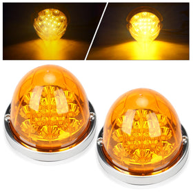 JZYZQBX front view of watermelon light showing amber LEDs and durable lens benefit visibility