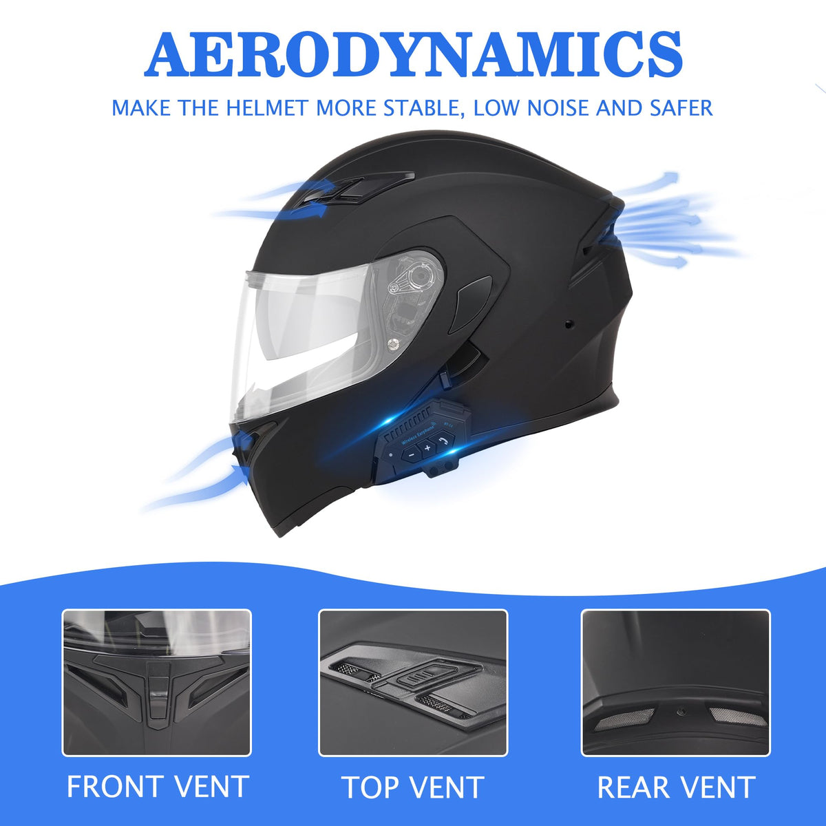 JZZLSJT helmet showing external and internal visors, reducing glare while riding