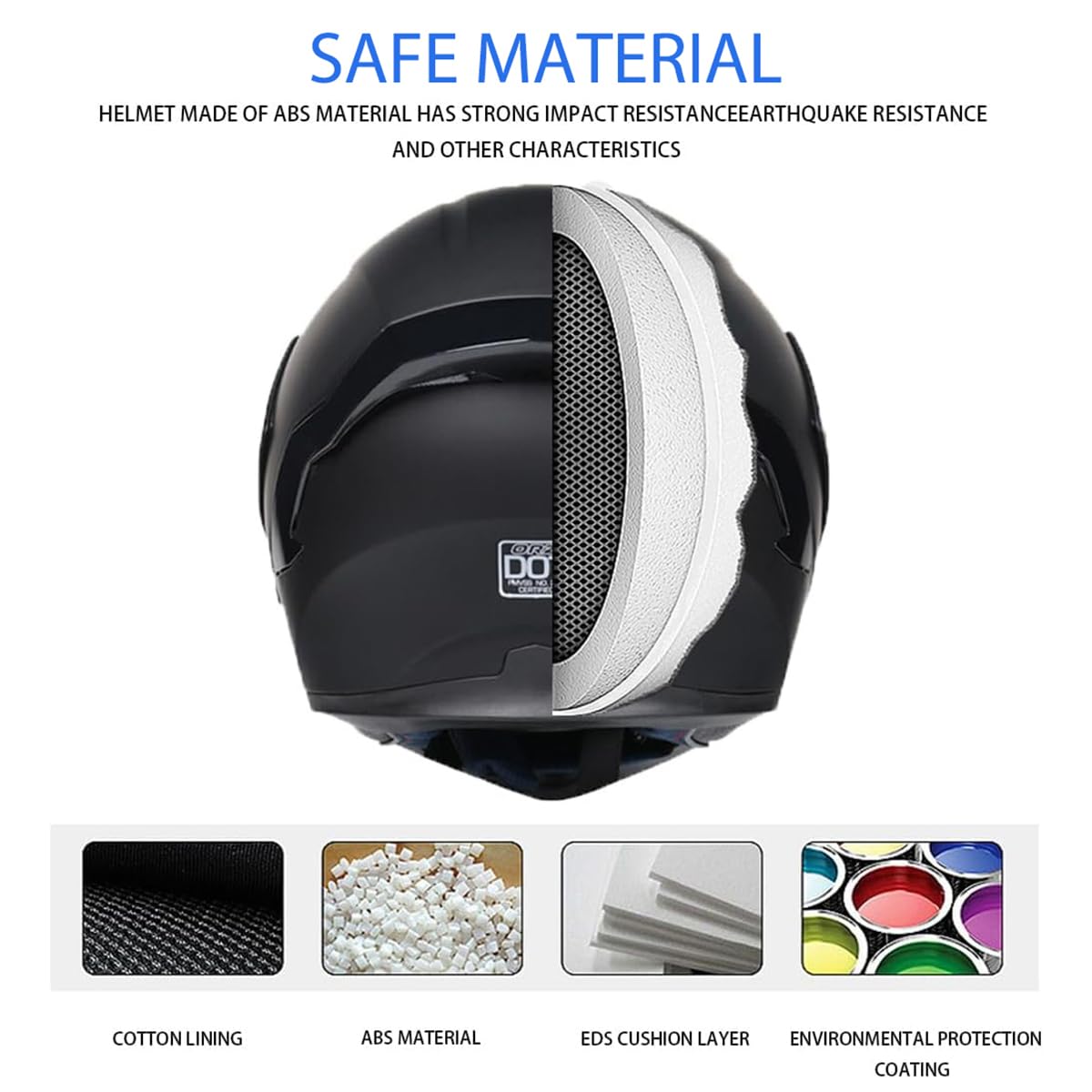 JZZLSJT helmet beside gloves showing size and real-world scale for riders