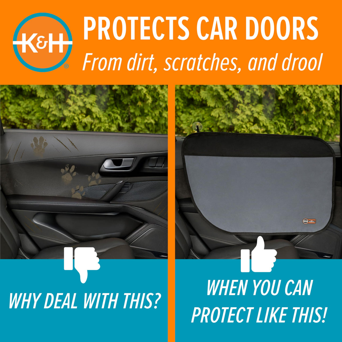 K&H suction cup detail on rear section providing stable attachment benefit