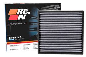 K&N front view of cabin air filter showing shape and fit benefits