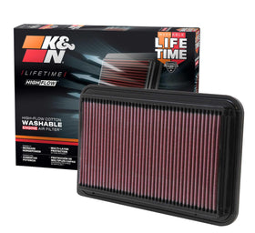 K&N front packaging showing model 33-2260 and fitment benefits