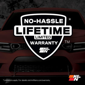K&N filter held in hand showing durable construction and lifetime usability benefit