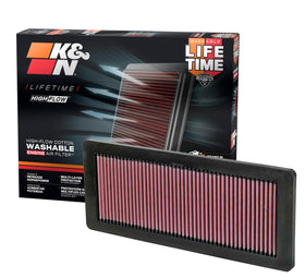 K&N front packaging for 33-2936 showing brand and model — clear fitment benefit