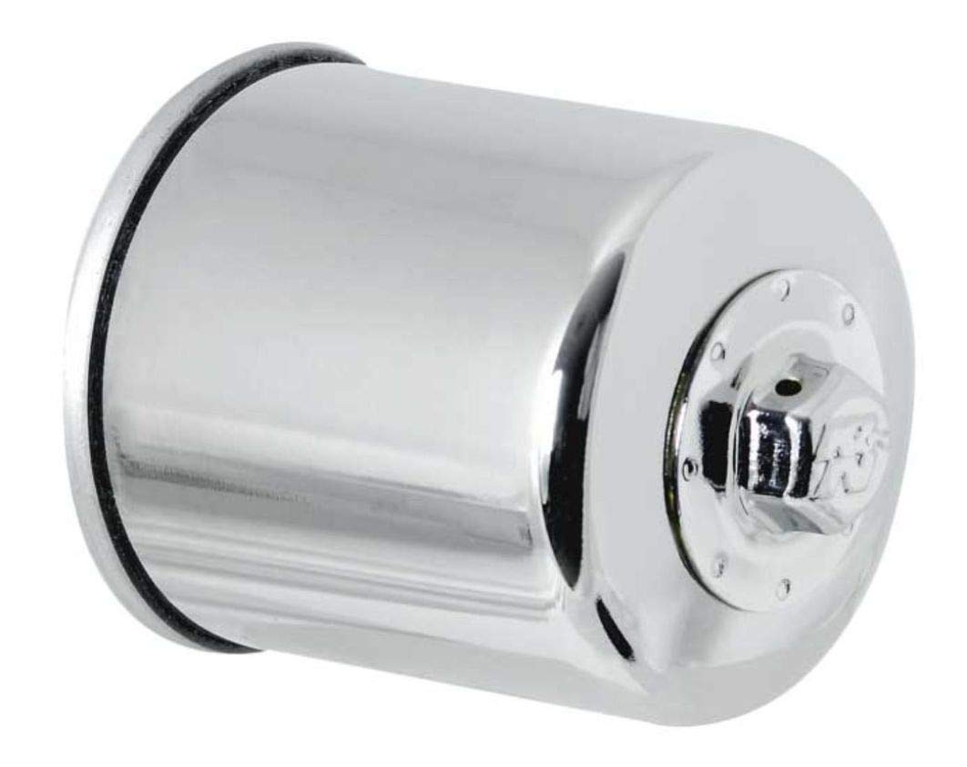 K&N KN-303C front view showing durable canister and mounting flange for easy fit