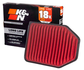 K&N front view of KNA-2364 showing fit and robust frame for reliable installation