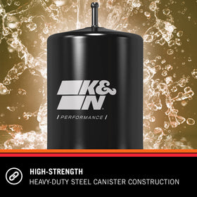 K&N PF-1100 heavy steel canister construction for corrosion resistance