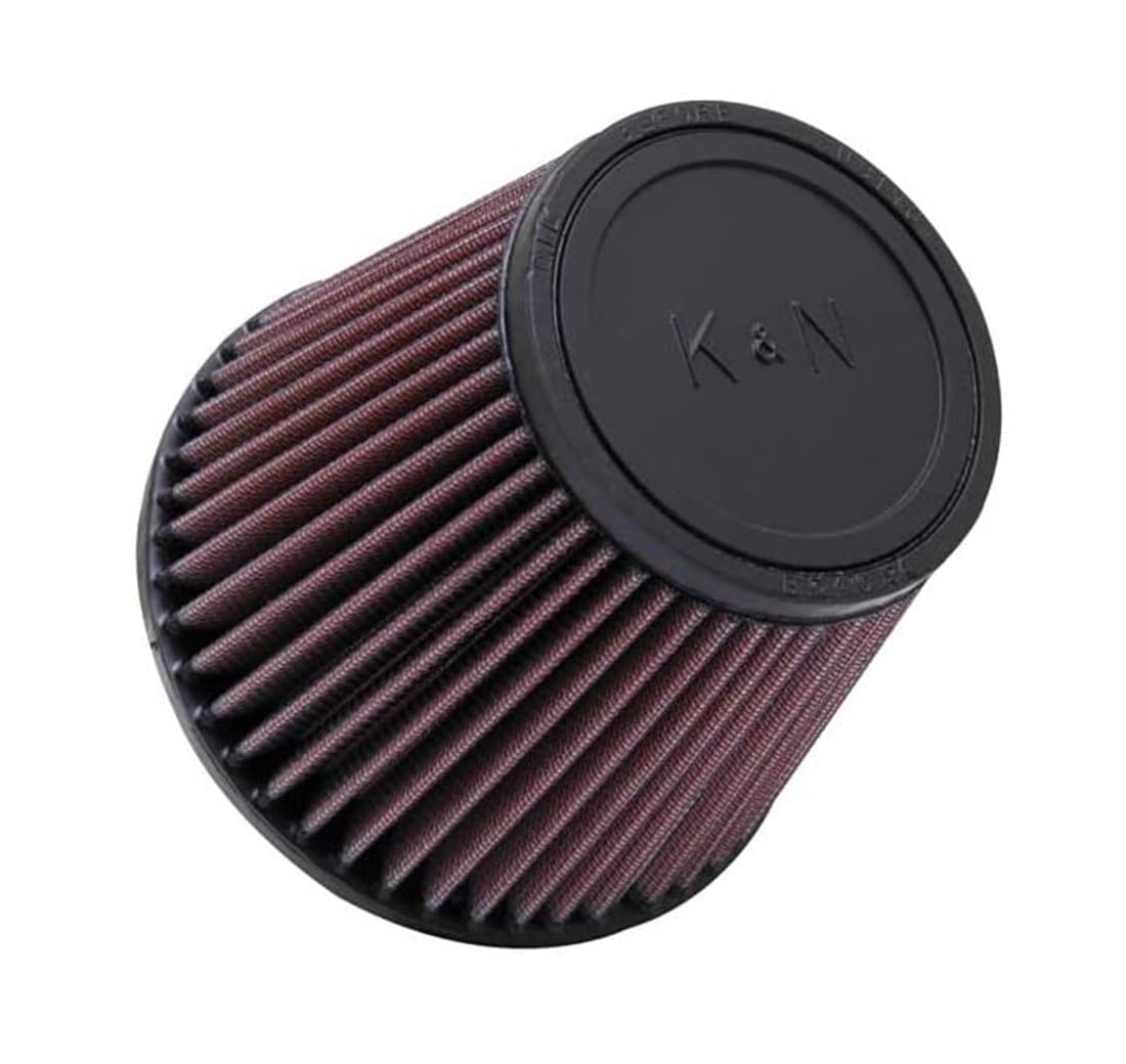 K&N RU-3580 front view showing tapered shape and performance benefit
