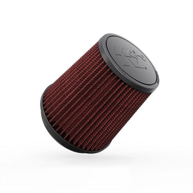 K&N RU-4740 front view showing tapered cone and benefit of increased airflow