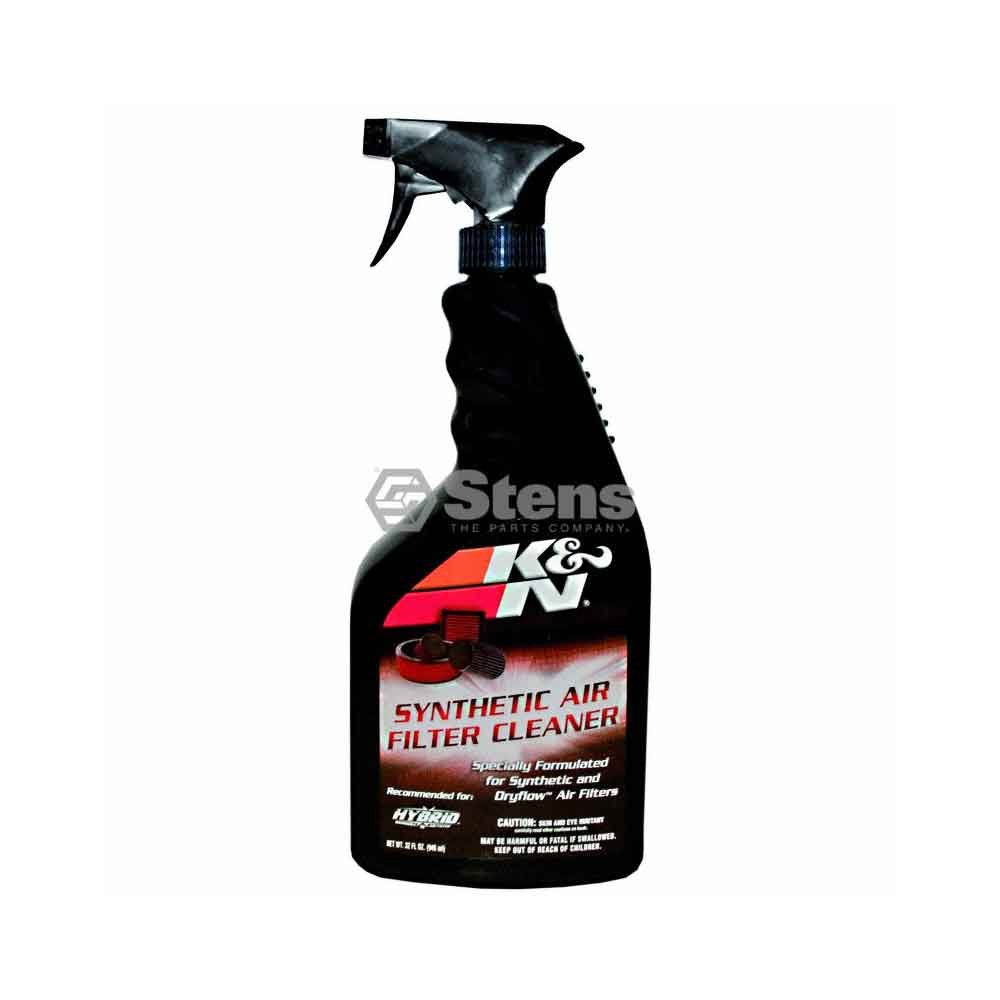 K&N front view spray bottle showing cleaner and easy-spray nozzle for fast maintenance