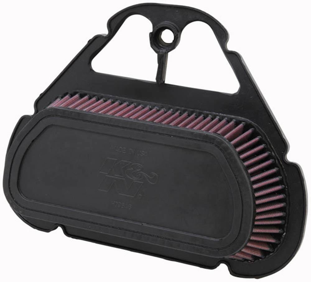 K&N YA-6001 front view showing filter shape and fast airflow benefits
