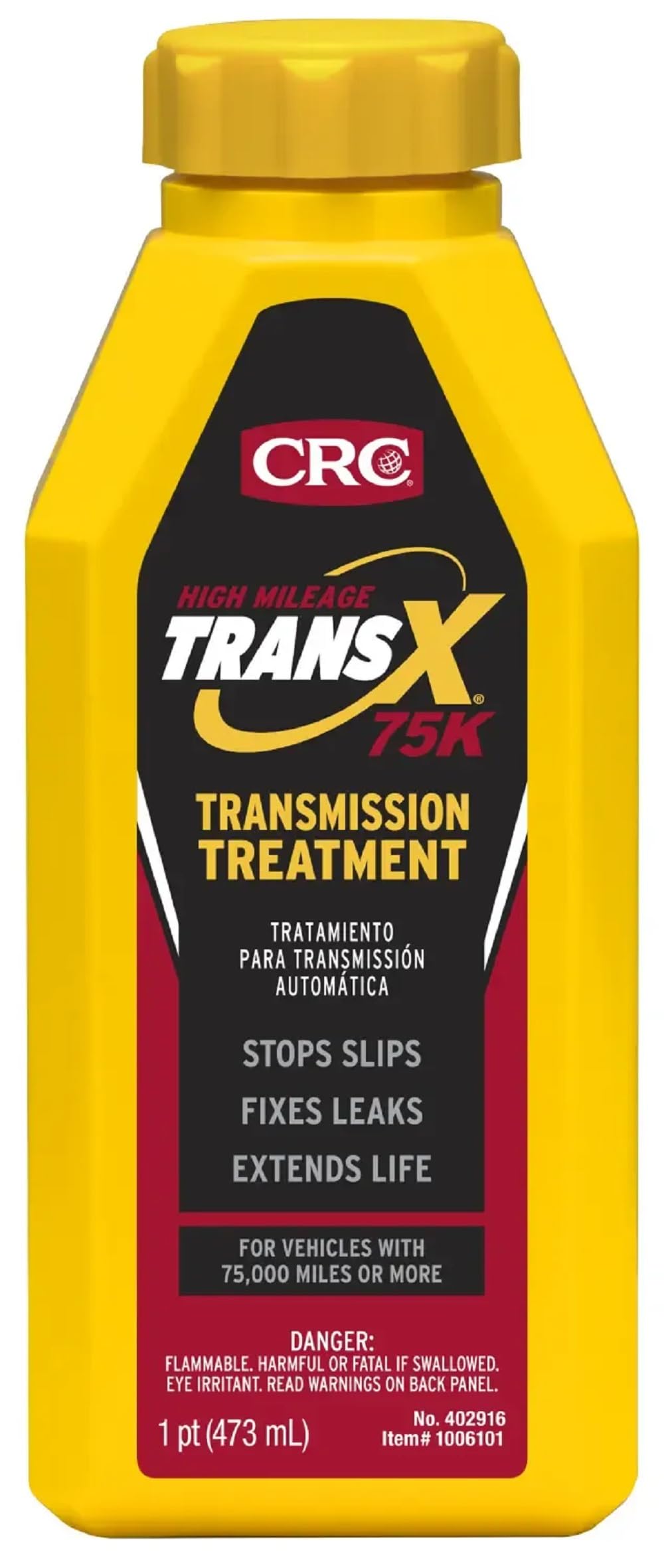 K & W Trans-X front bottle view showing label and clear application benefit