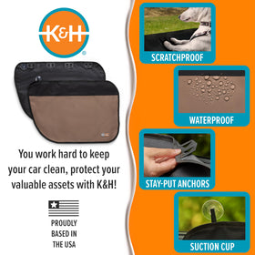 K&H protector installed on a front car door demonstrating secure fit