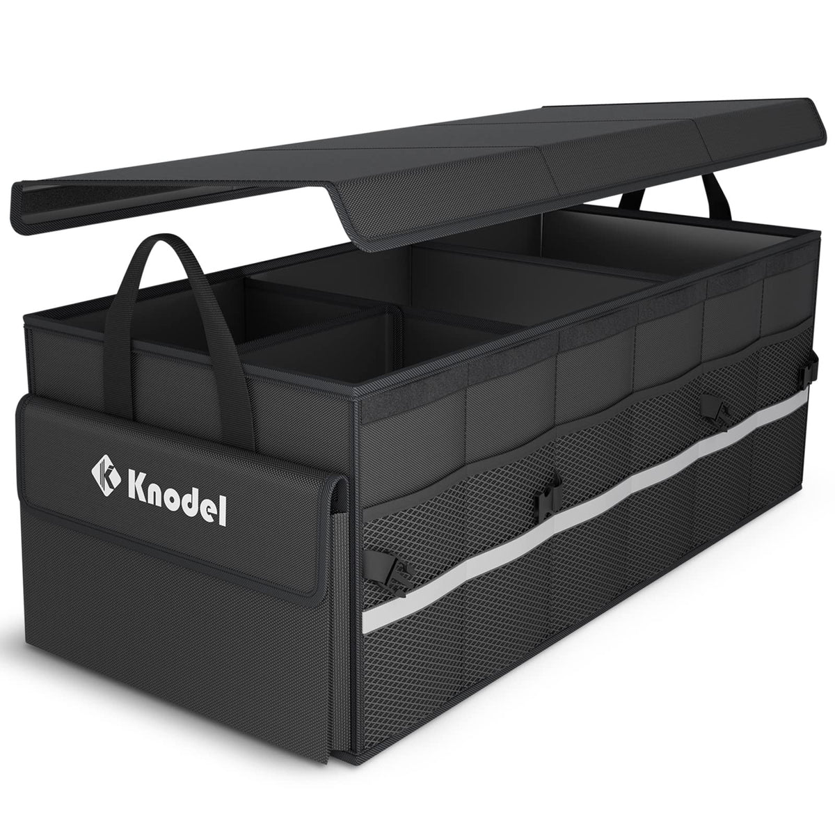 K KNODEL front view showing large organizer keeping trunk tidy