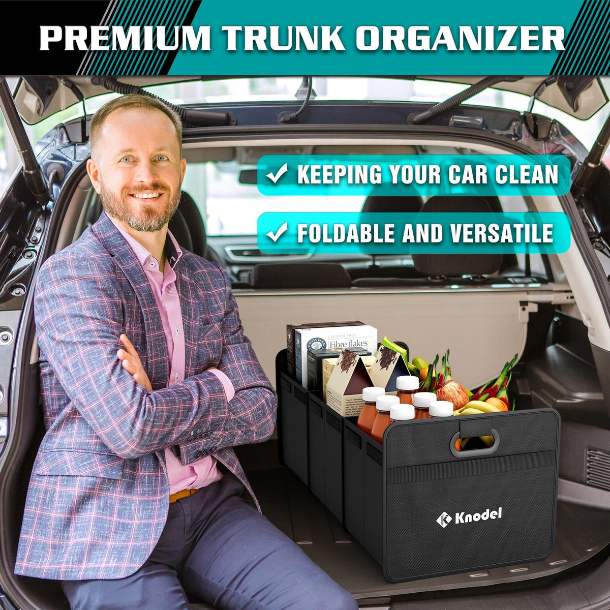 K KNODEL installed in SUV trunk demonstrating anti-slip stability