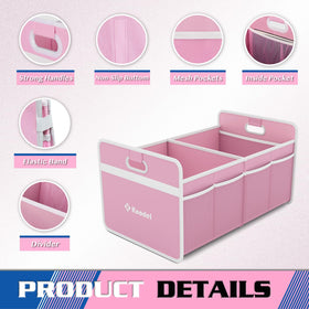 K KNODEL open organizer showing divided compartments for tidy storage