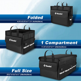 K KNODEL open interior with divider and mesh pockets for neat item separation