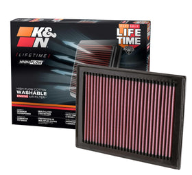 K&N 33-2409 front view showing filter shape and fit benefit