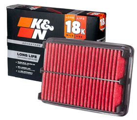 K&N front view of filter showing fit and shape for easy installation