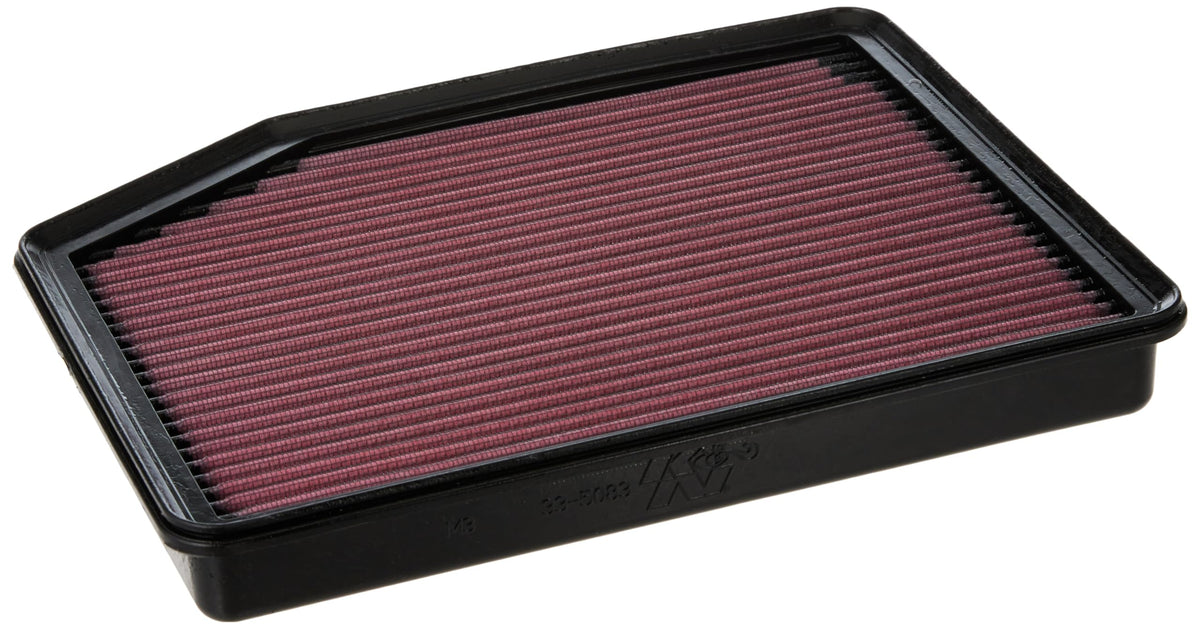 K&N filter installed in Subaru air box illustrating easy drop-in installation