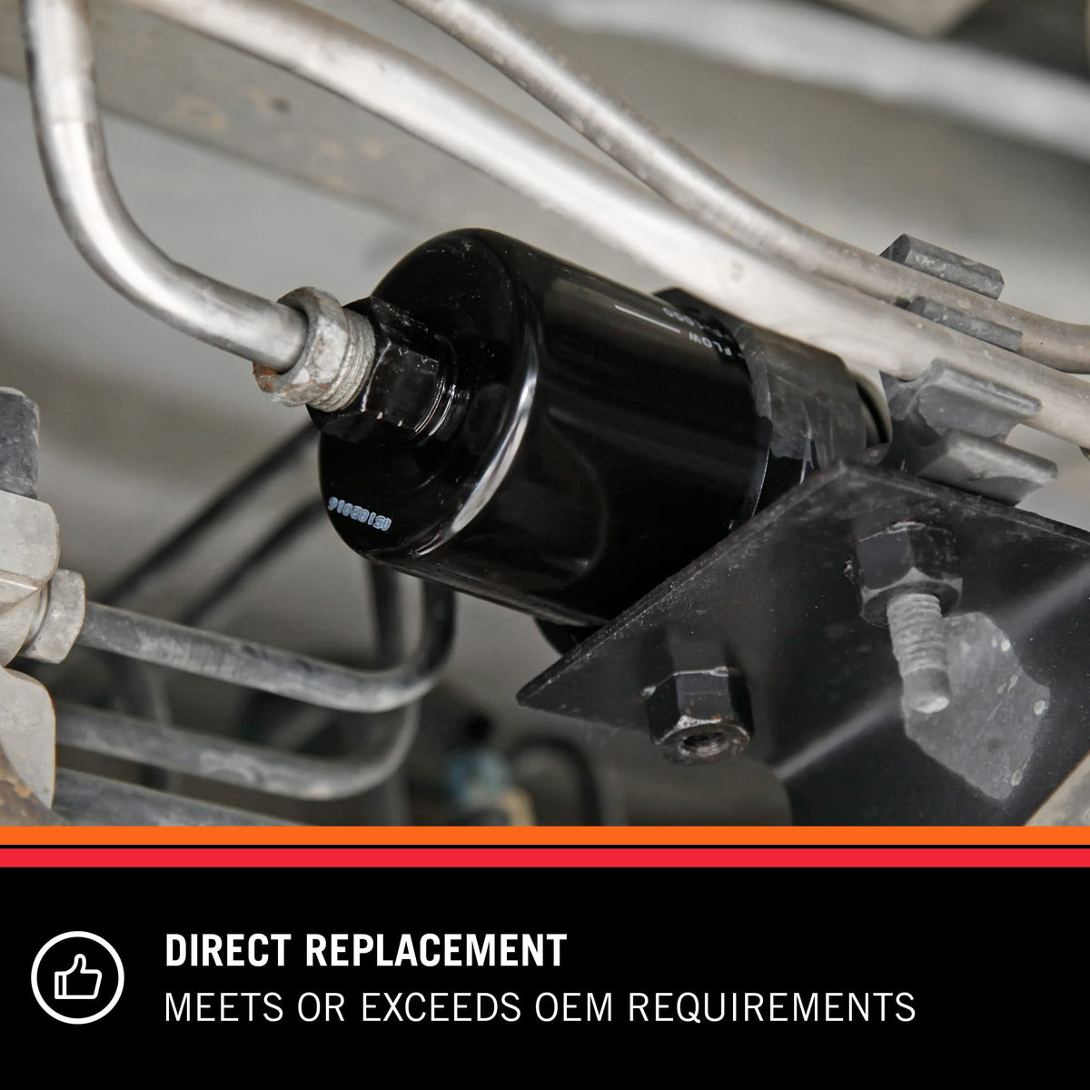 K&N PF-2200 installed under hood demonstrating easy swap-in and steady fuel flow