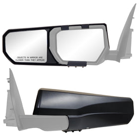 K Source front view of mirror extension showing fit and quick clip-on install benefit