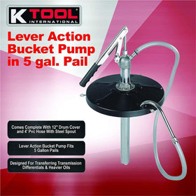 K Tool International hose and steel spout close-up for precise fluid transfer benefit