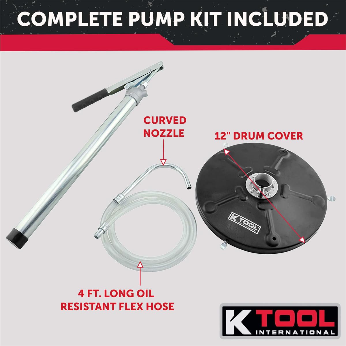 K Tool International pump in garage scene easing heavy-oil changes and refills