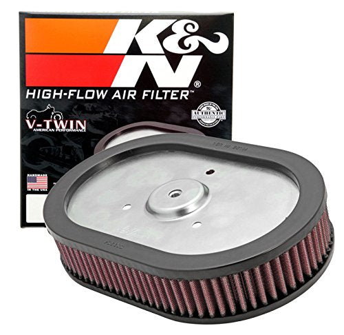 K&N filter held in hand for scale showing compact design and durable build benefit