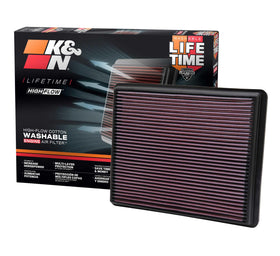 K&N front view of 33-2129 filter showing fit and ready-to-install benefit