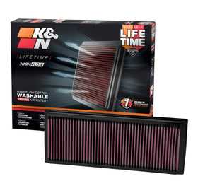 K&N front packaging 33-2181 showing model and fitment benefit