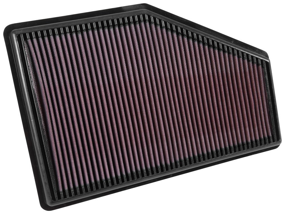 K&N filter installed in engine bay demonstrating quick drop-in installation