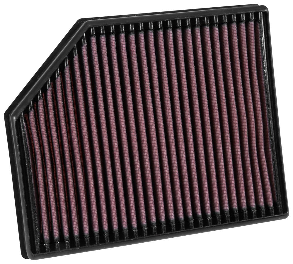 K&N filter installed in a Volvo engine bay demonstrating easy replacement