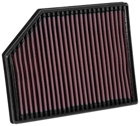 K&N filter installed in a Volvo engine bay demonstrating easy replacement
