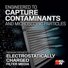 K&N VF2054 close-up of filter media texture highlighting durable airflow