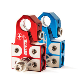 Kaas front view of positive and negative terminal set showing organized feeds and durability