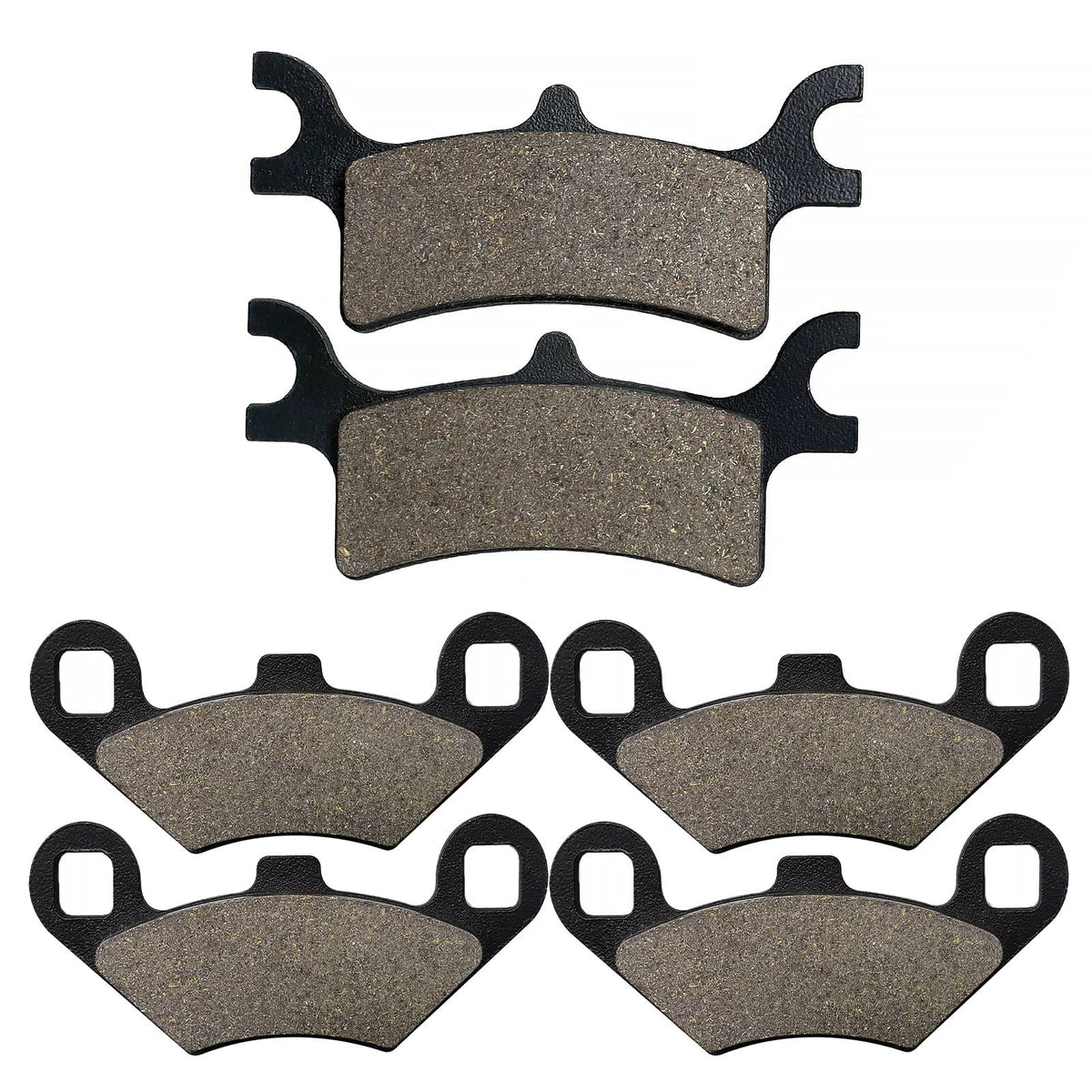 Kabing front and rear brake pads product shot showing full kit benefits