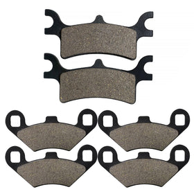 Kabing front and rear brake pads product shot showing full kit benefits