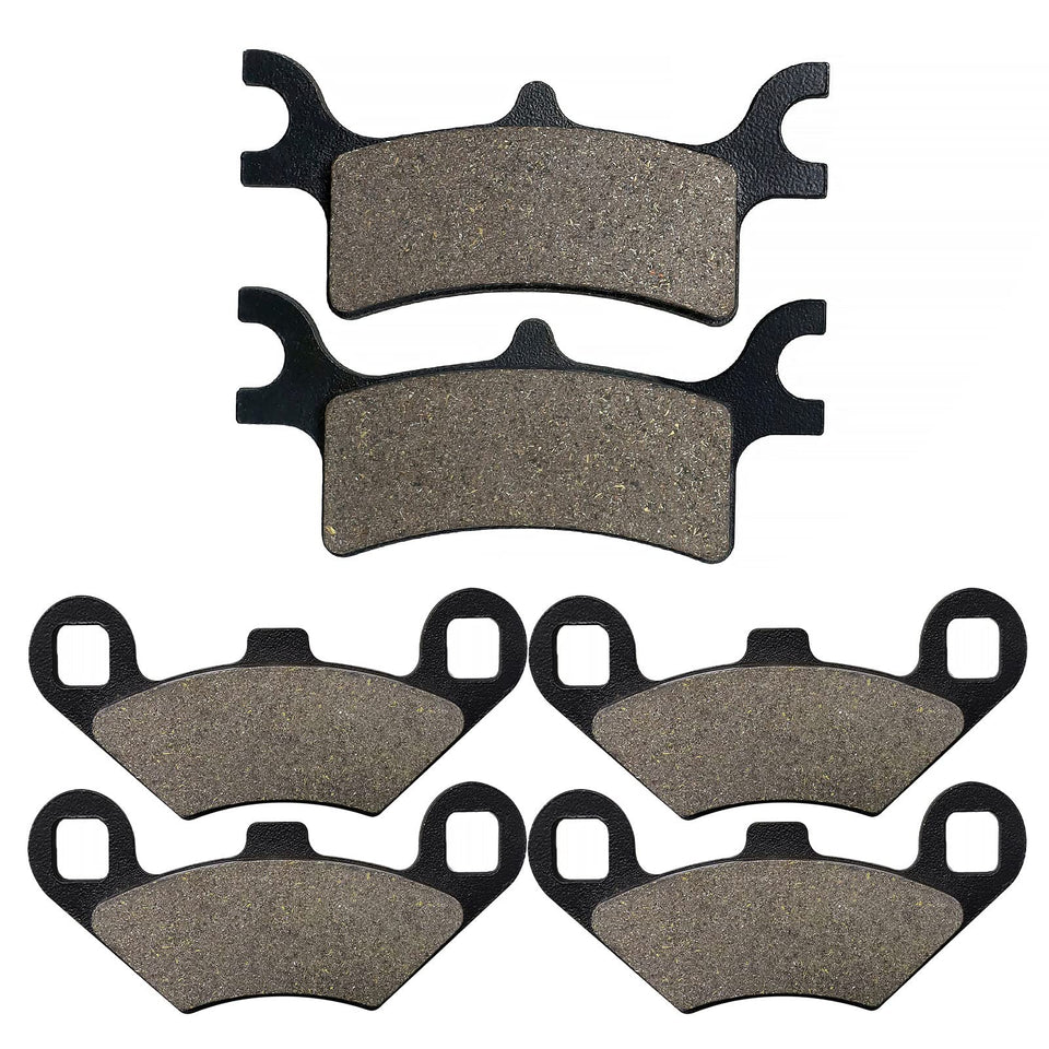 Kabing front and rear brake pads product shot showing full kit benefits
