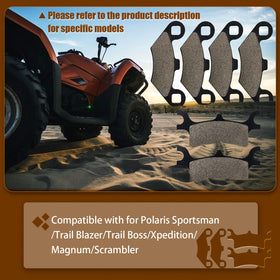 Kabing brake pads on ATV trail stop showing improved confidence and control