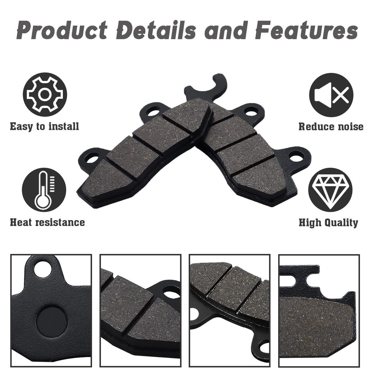 Kabing pad profile close-up showing thickness and backing plate for reliable fitment