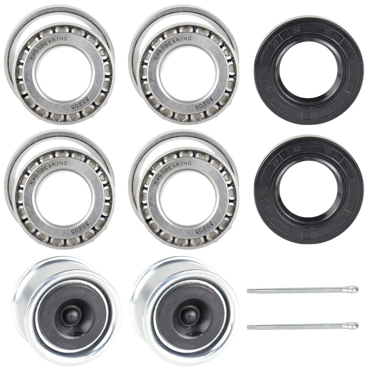 KABOBEARING front packaging showing complete 2-set kit and included parts benefit: ready-to-install