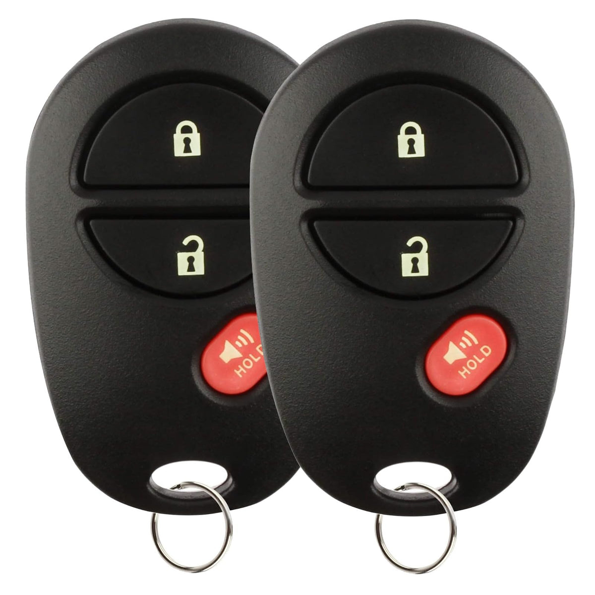 Kaboll front view of replacement key fob showing buttons and branding, reliable fit