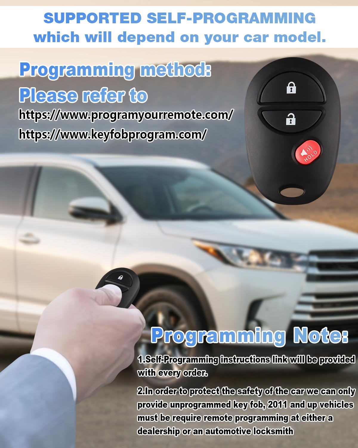 Kaboll key fob attached to Toyota key ring illustrating ready-to-program convenience