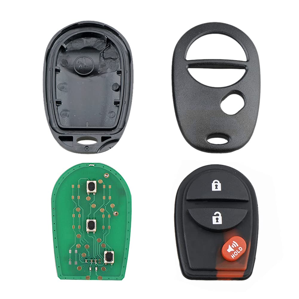 Kaboll key fob on a garage counter beside a Toyota vehicle conveying real-world use