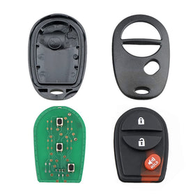 Kaboll key fob on a garage counter beside a Toyota vehicle conveying real-world use