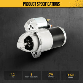 KAC starter mounting flange detail demonstrating secure bolt alignment