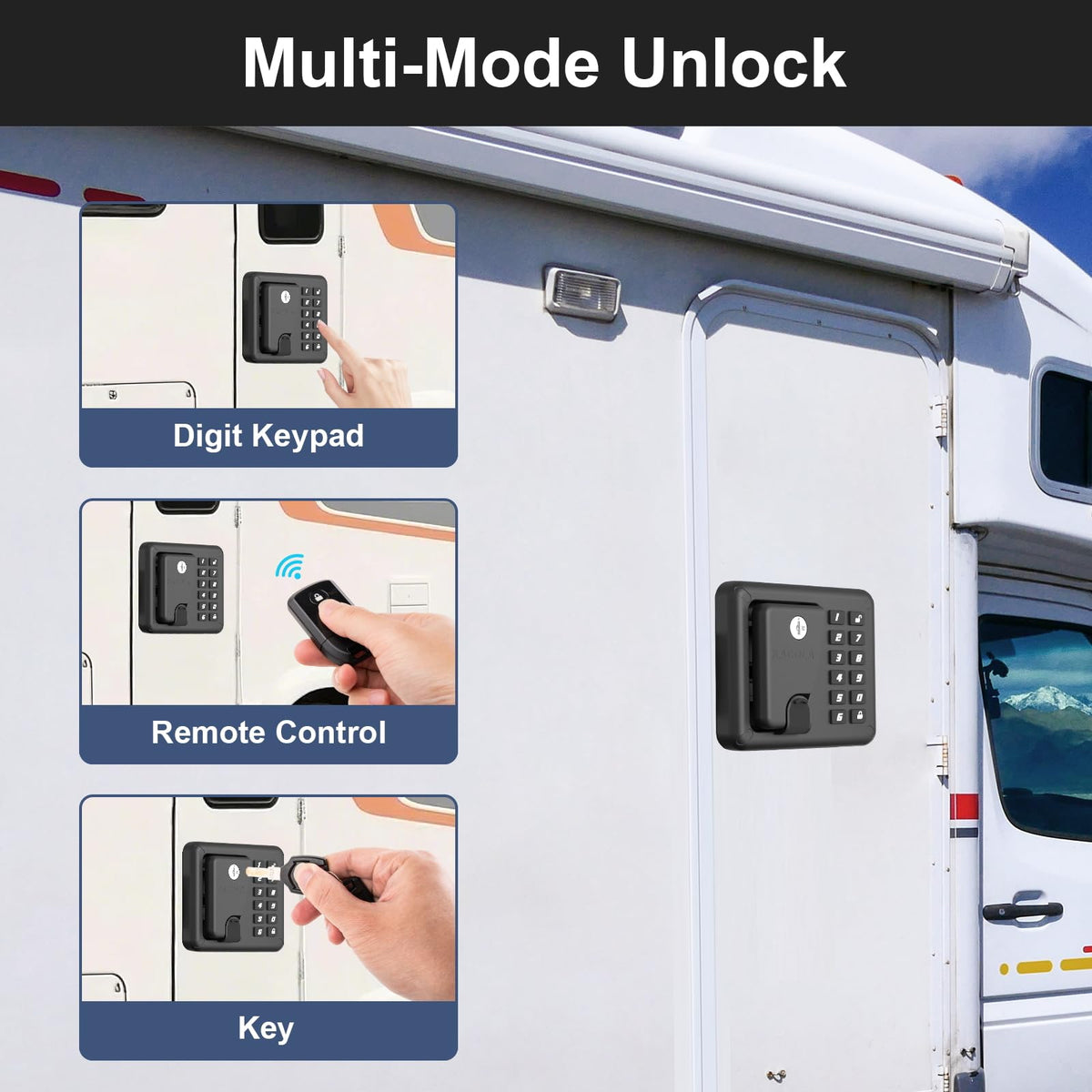 KACOLA remote fobs and mechanical keys illustrating backup access options